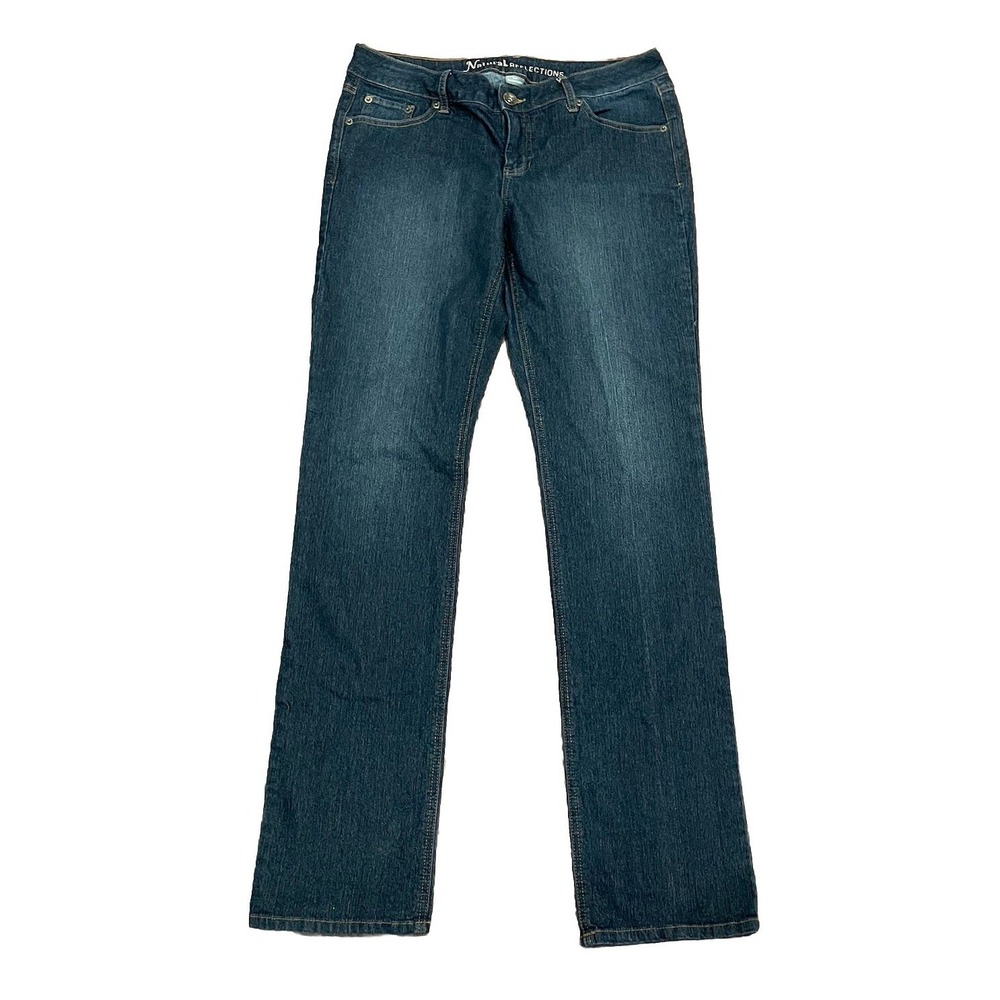 Natural Reflections Women's Jeans Dark Wash Embroidered Size 10 Tall 34 x 34